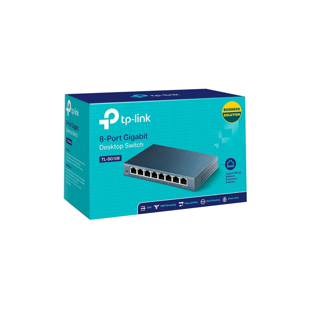 SWITCH GIGABIT 8 PUERTOS 10/100/1000 MBPS METALICO TP-LINK