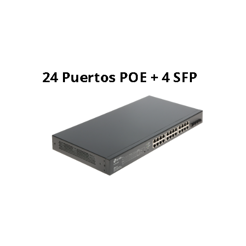 SWITCH SMART 24 PUERTOS GB POE+4 PUERTOS SFP TP-LINK