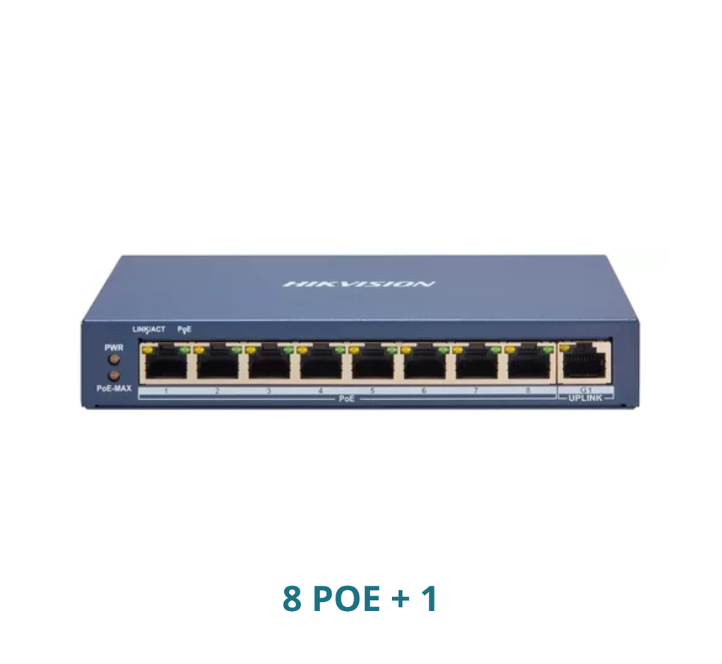 SWITCH SMART MANAGED 8P POE + 110 WATTS HIKVISION