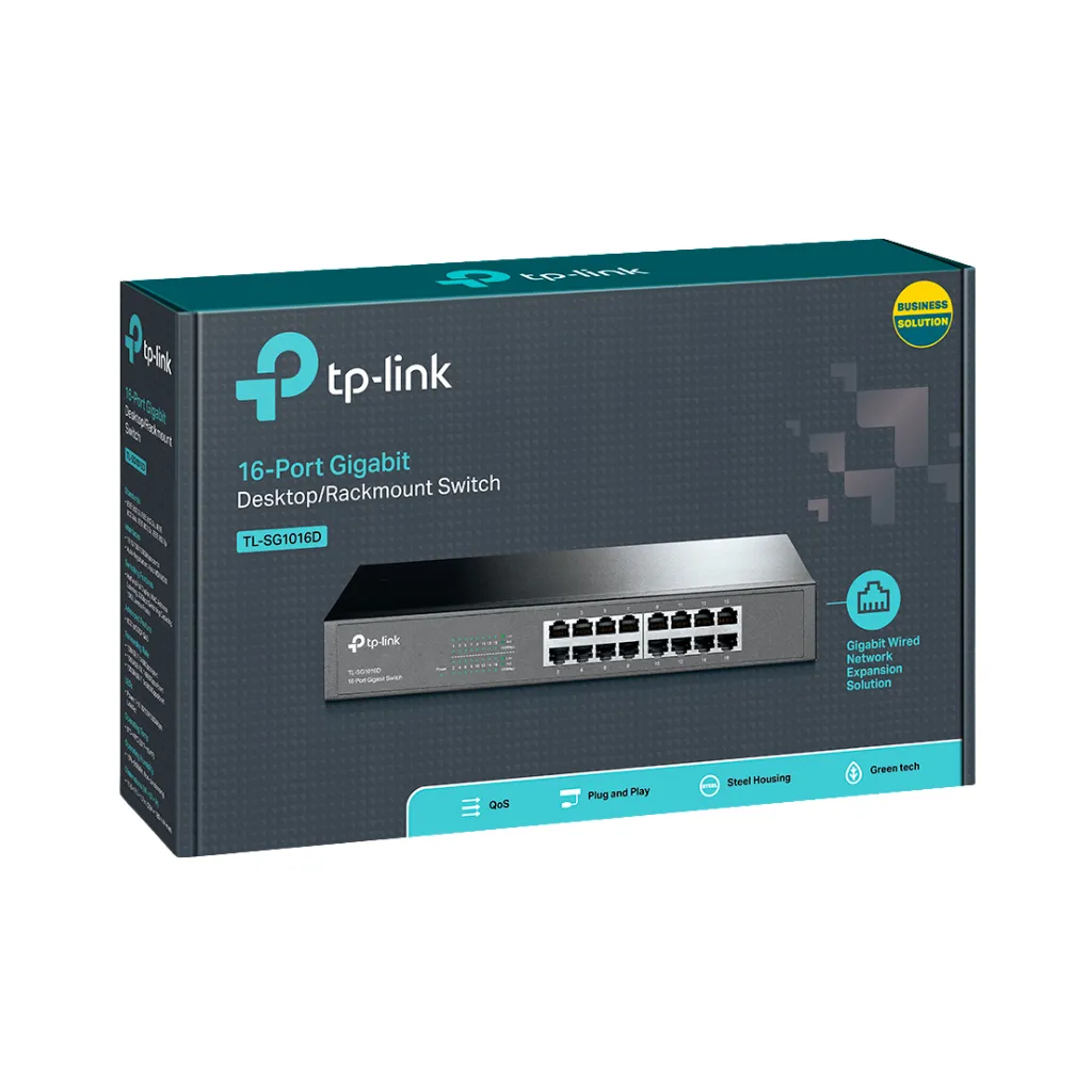 [TL-SG1016] SWITCH GIGABIT 16 PUERTOS 10/100/1000 MBPS TP-LINK