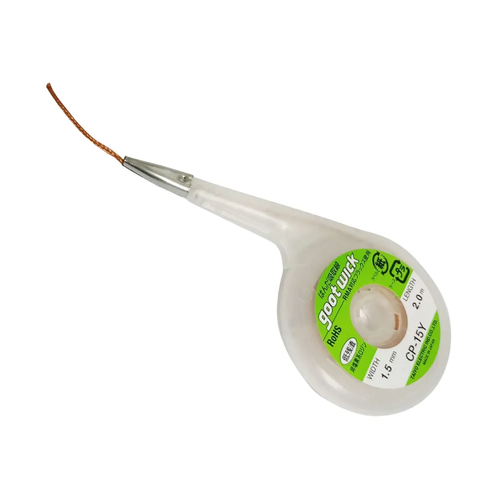 [CP-15Y] MALLA DE SOLDAR CON PUNTA 1.5MM 2MTS ORIGINAL GOOT