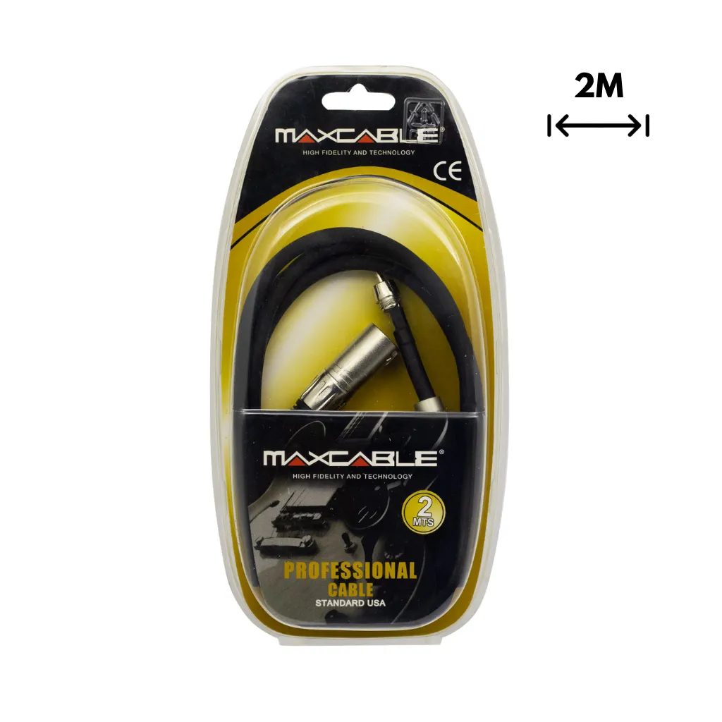 CABLE ARMADO DE AUDIO XRL CANON MACHO A PLUG RCA 2MT MAXCABLE