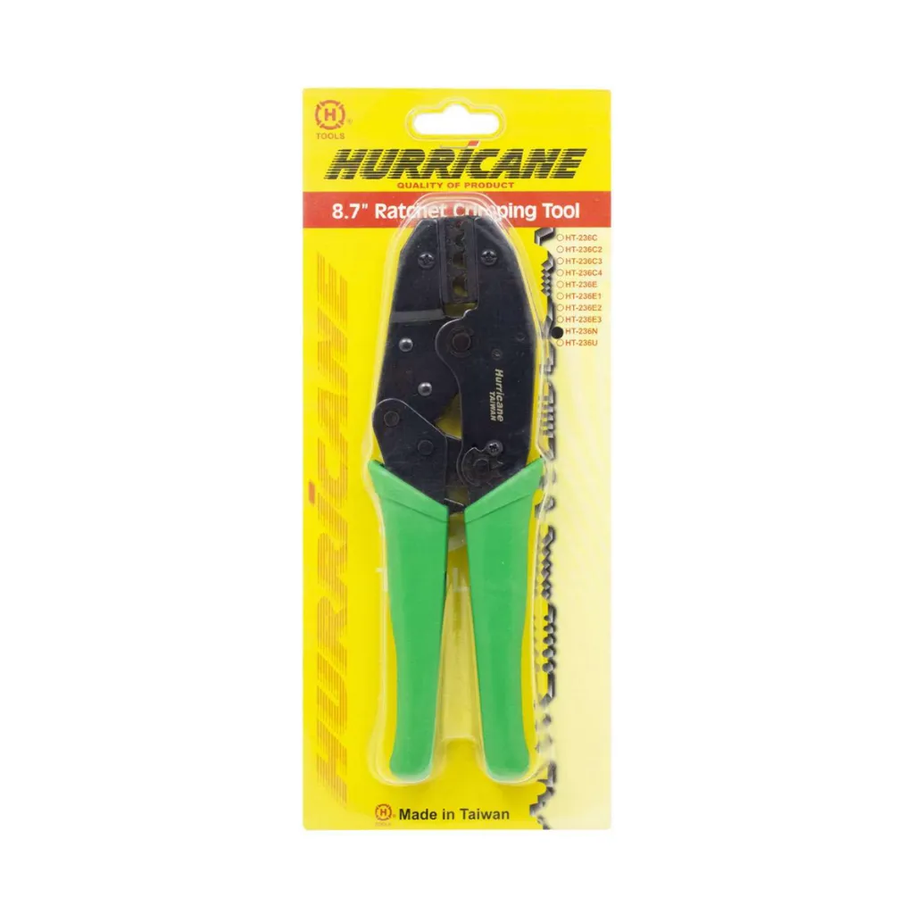 [HT-236N] ALICATE P/TERMINAL DESNUDO AWG 20,18,16,14,12,10 HURRICANE