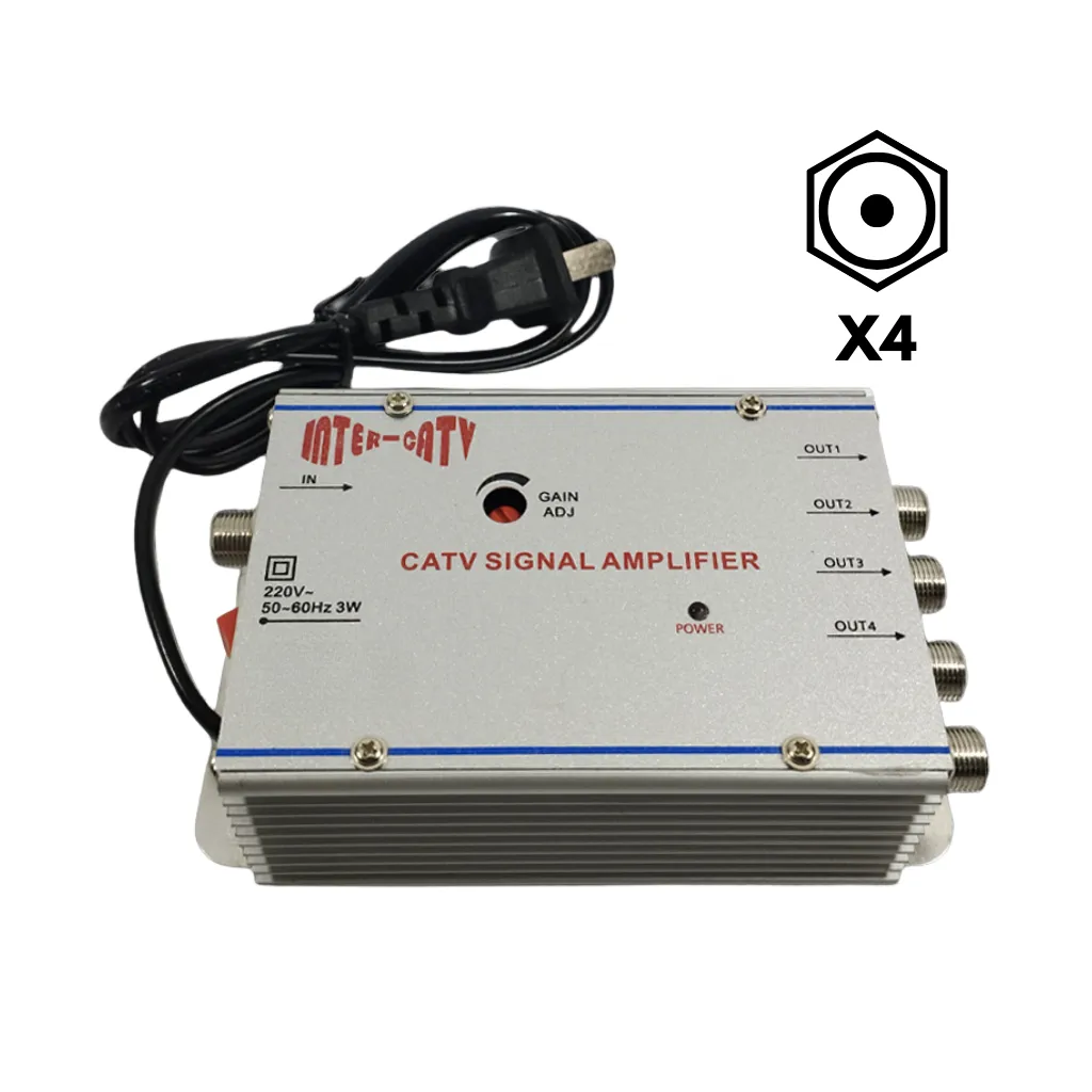 AMPLIFICADOR DE SEÑAL CATV 4 VIAs 30dB 220VAC (KAMT01-A)