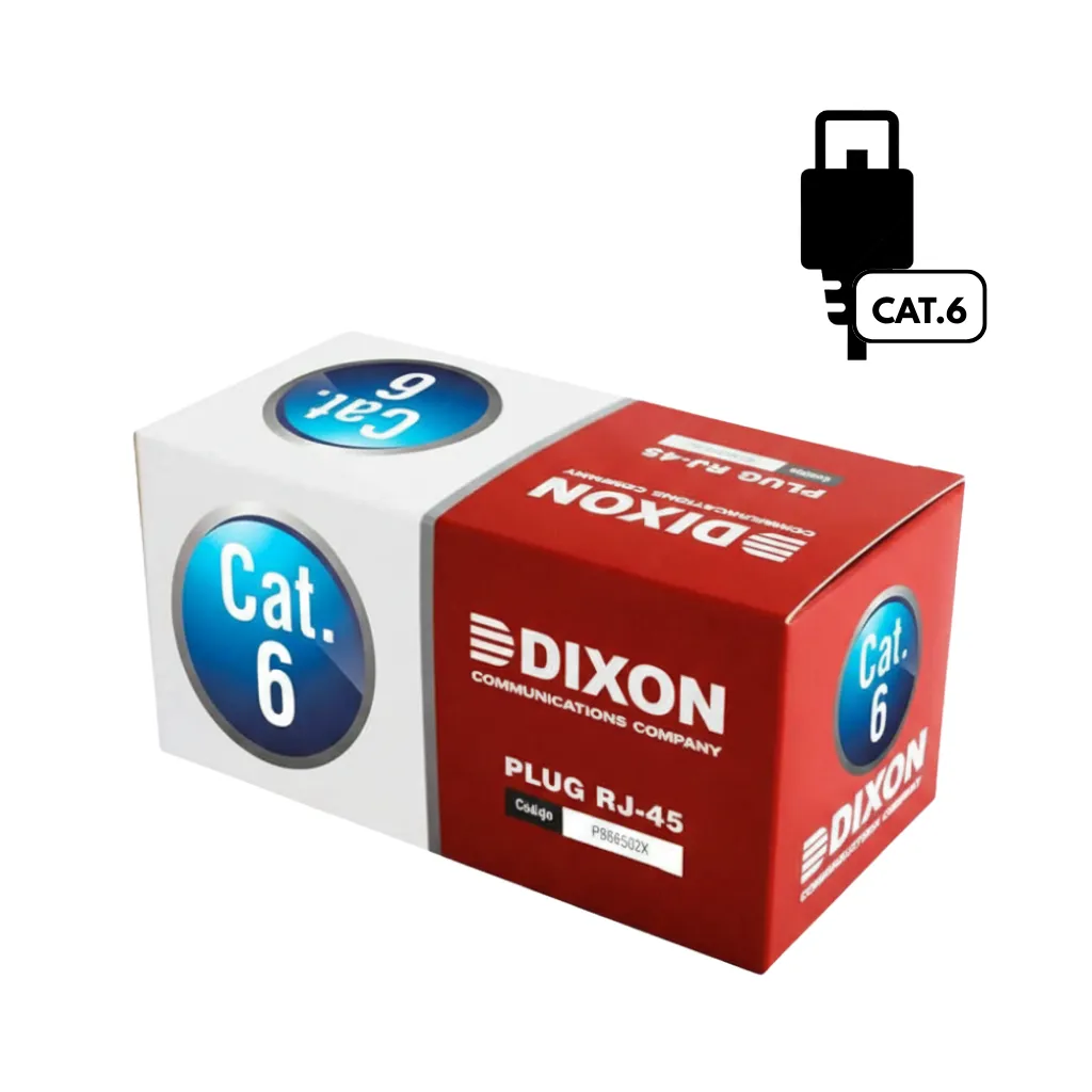 PLUG RJ-45 CAT6 CJAx100UND. DIXON