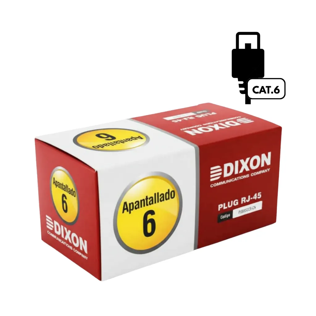 PLUG RJ45 CAT6 APANTALLADO CJAx100PCS DIXON