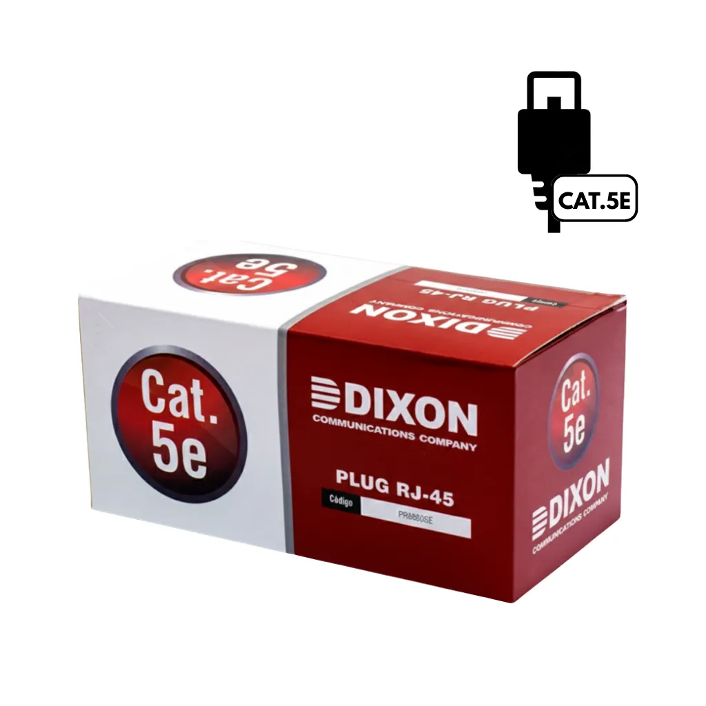 PLUG RJ-45 CAT5E PR88505E CJAx100UND. DIXON