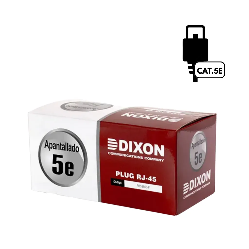 [PRS8850-F-CN] PLUG RJ45 CAT5E APANTALLADO CJAX100PCS DIXON