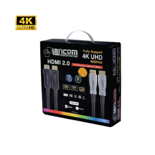 CABLE HDMI FIBRA 2.0 4K (AOC) OPTICO CONECTOR METAL 60Hz LANCOM