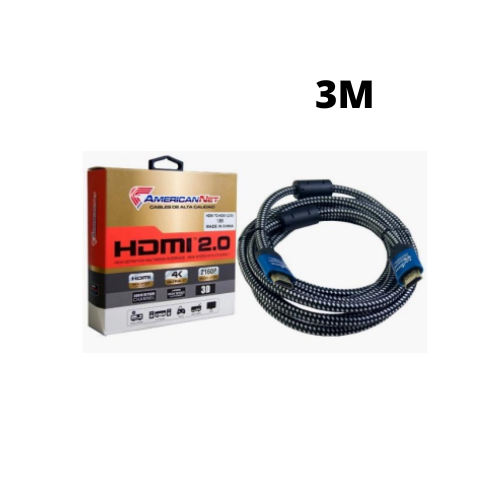 CABLE HDMI AZUL 2.0V C/MALLA AMERICAN NET