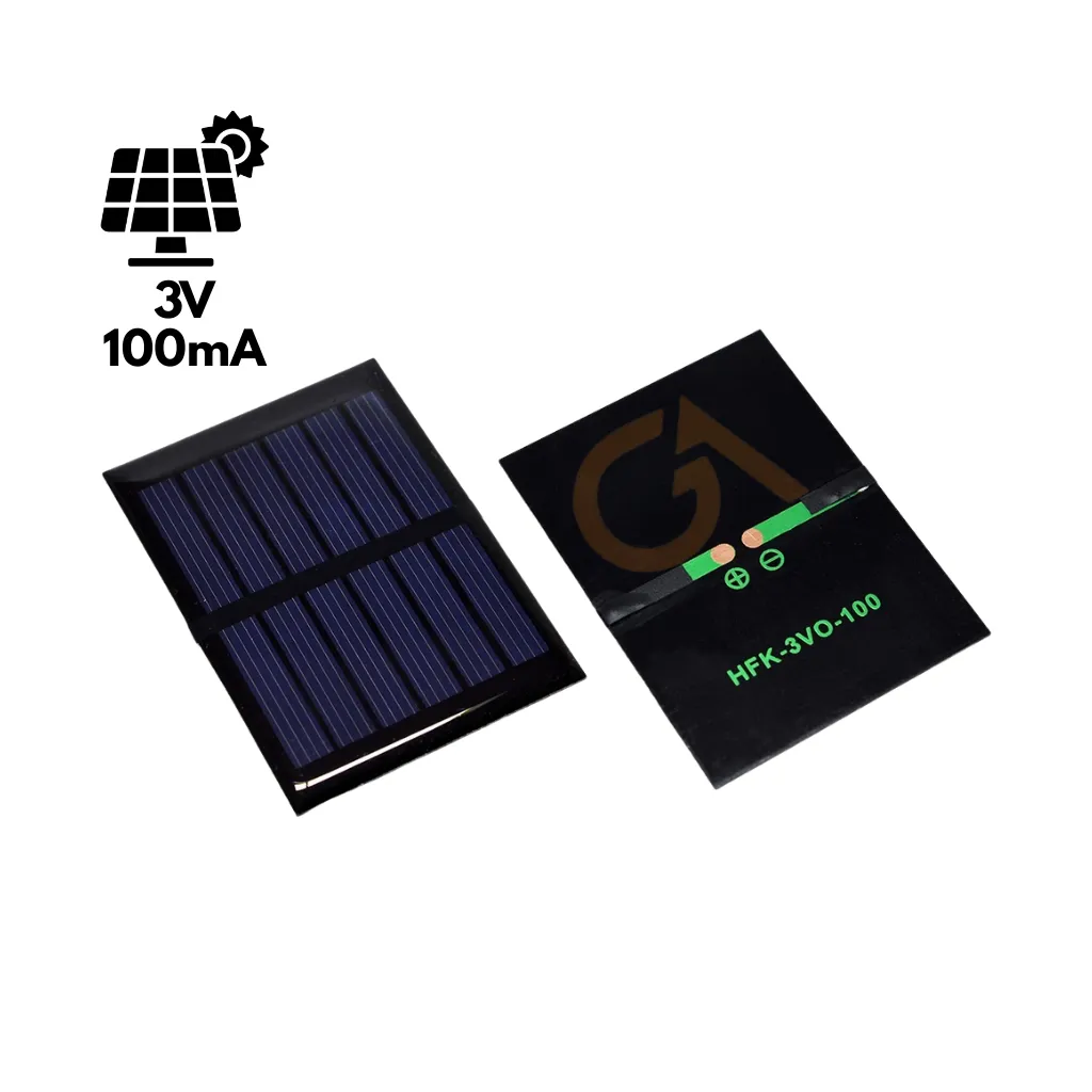CELDA SOLAR 3V-100mA 65X48MM 3V 100MA POLICRISTALINO SIN CABLE xUND.