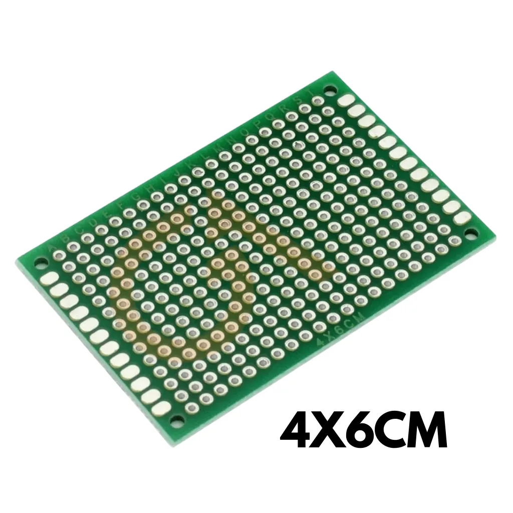 PLACA IMPRESA AGUJERADA FR4 4X6CM