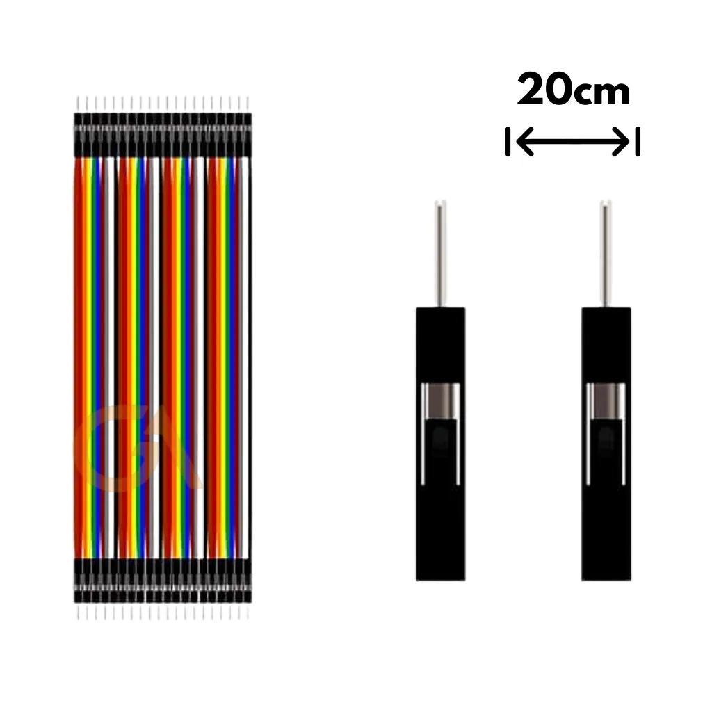 CABLE JUMPER DUPONT 1x40 20CM MACHO - MACHO (RY10047)