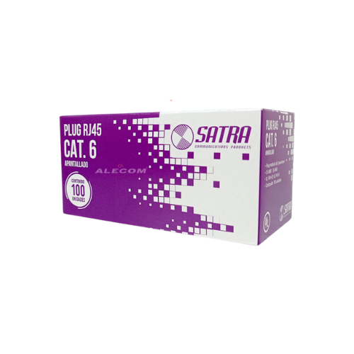 PLUG RJ-45 CAT6 APANTALLADO CJAx100PCS SATRA 
