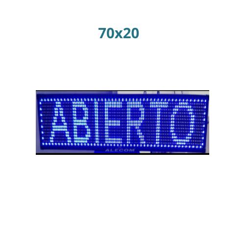 LETRERO ELECTRONICO DE 70X20CM INTERIOR U6A AZUL