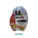 CABLE HDMI (24AWG)METAL DORADO + FERRITA 20M LANCOM