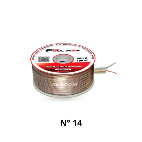 CABLE MELLIZO TRANSPARENTE CCA 2X7/0.2mm CCA R/N #14 ROLLOX100MTS FULL MAX