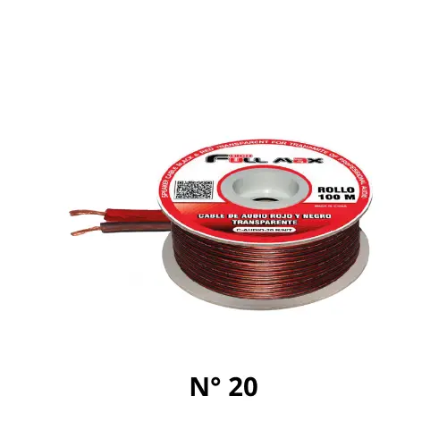 CABLE MELLIZO TRANSPARENTE CCA R/N20 ROLLOX100MTS FULL MAX