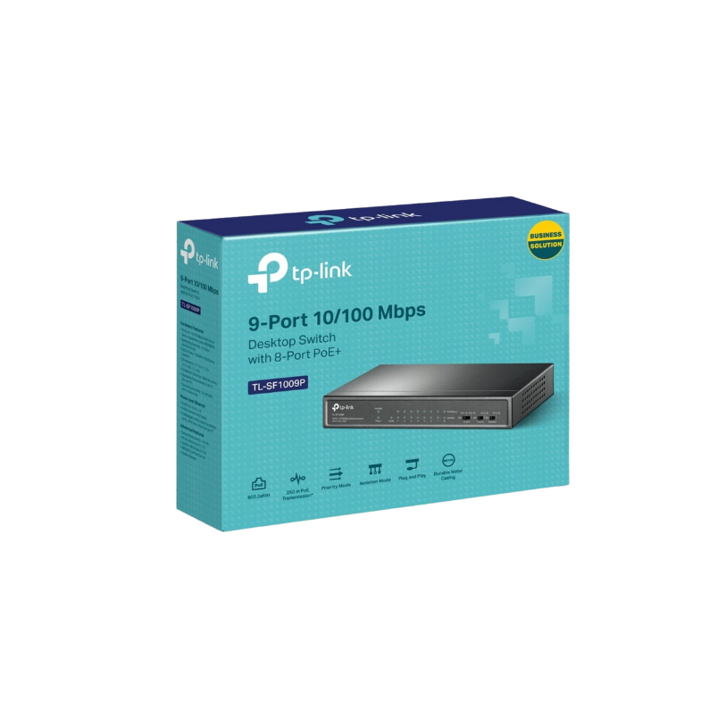 SWITCH DESKTOP 10-PUERTOS GIGABIT CON 8 PUERTOS POE+ TP-LINK