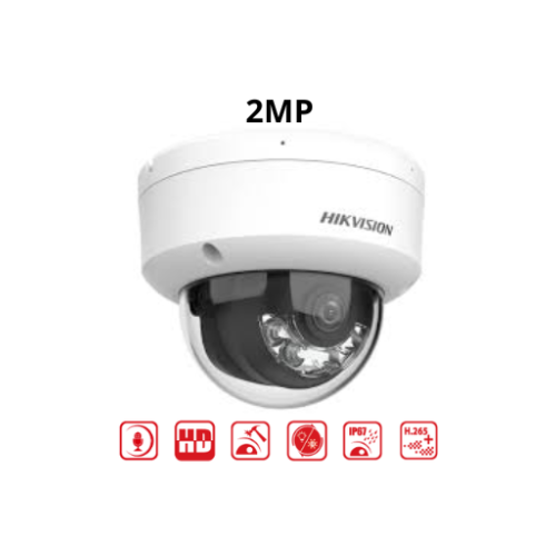 CAMARA DOMO IP 2MP SMART HYBRID LIGHT 2.8MM CON IR Y AUDIO HIKVISION