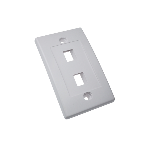PLACA DE PARED P/RJ45 FACEPLATE EJECUTIVA BLANCO 2VIA DIXON
