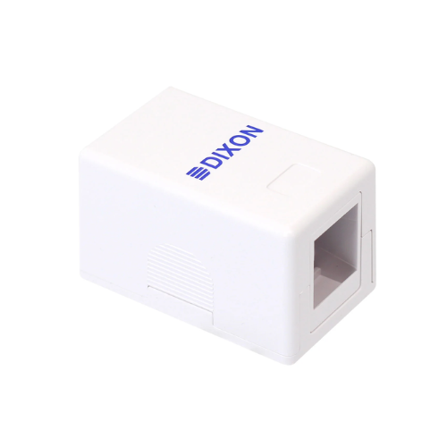 ROSETA DE PARED SUPERFICIAL P/RJ45 BLANCO 1PUERTO DIXON 