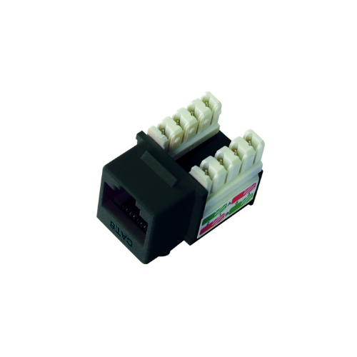 JACK RJ-45 CAT6 P/PONCHEO NEGRO DIXON