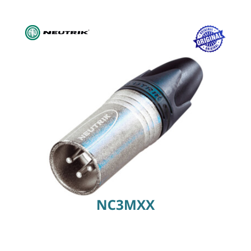 CONECTOR XLR 3 PINES MACHO AEREO ORIGINAL NEUTRIK