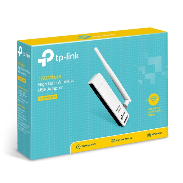 ADAPTADOR DE RED INALAM. USB 150M CON ANTENA DESM. TP-LINK