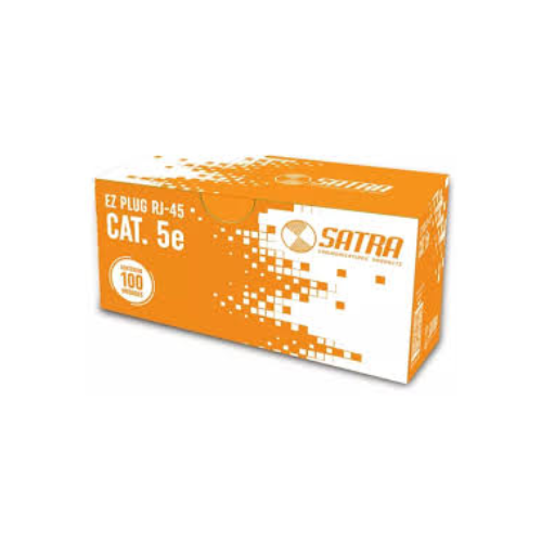 EZ CONECTOR PLUG RJ45 CAT5E C/SECUENCIA DE COLORES CJAx100PCS SATRA