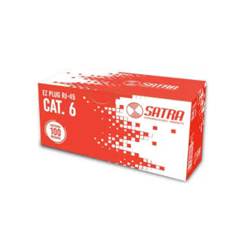 PLUG RJ45 CAT6 C/SECUENCIA DE COLORES CJAx100PCS SATRA