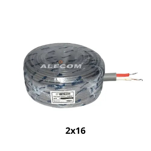 CABLE VULCANIZADO OD COOPER-GRIS 2x16 8.5MM ROLLOx100MTS LANCOM