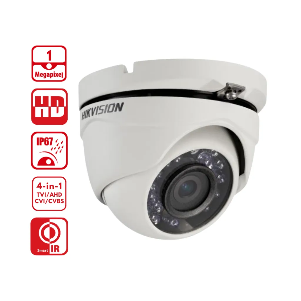 CAMARA DOMO EXTERIOR HD720P 1 IR 20M L 2.8MM HIKVISION