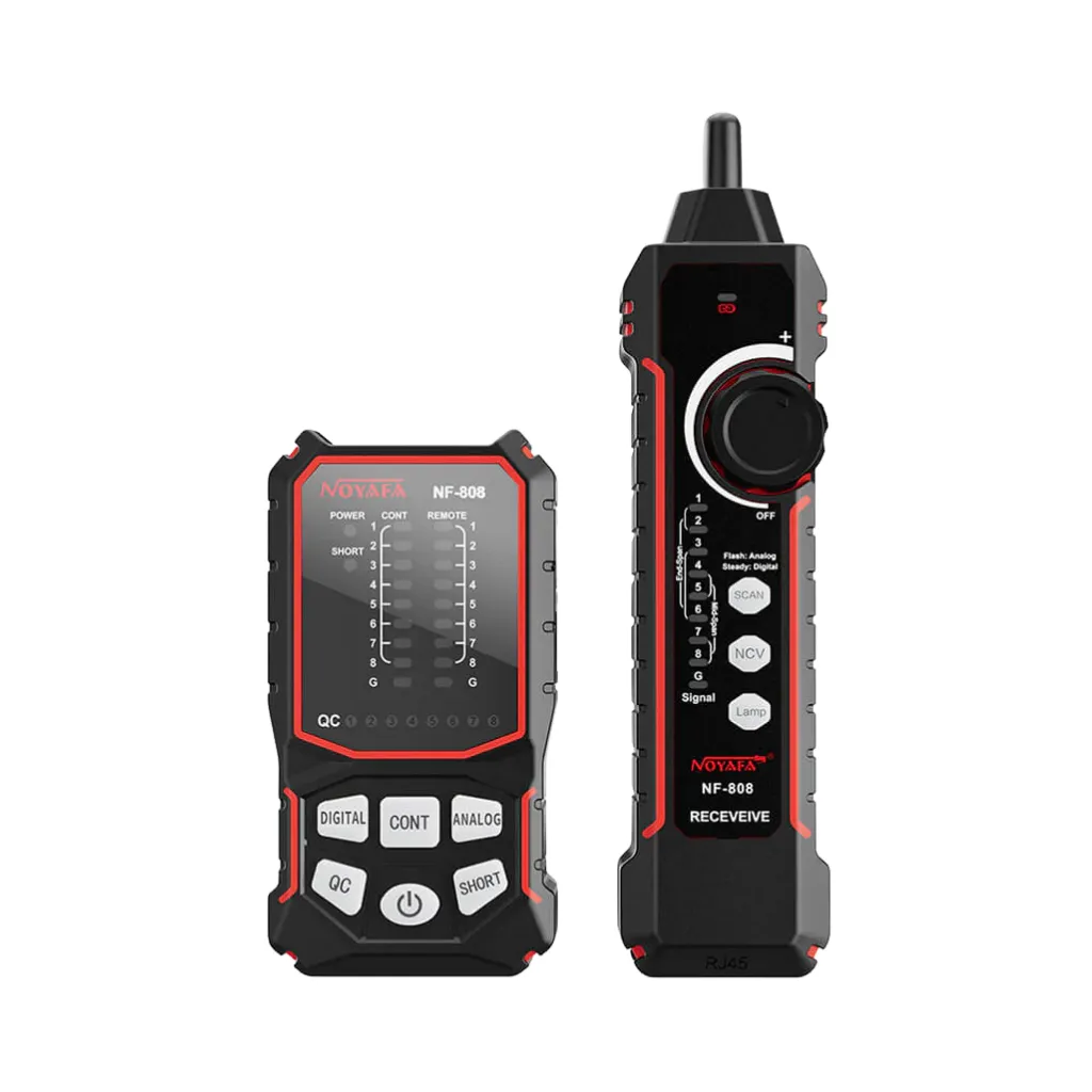 PROBADOR DE CABLE DE RED MULTIFUNCIONAL P/PRUEBA DE CONTINUIDAD RJ45 RJ11 NOYAFA