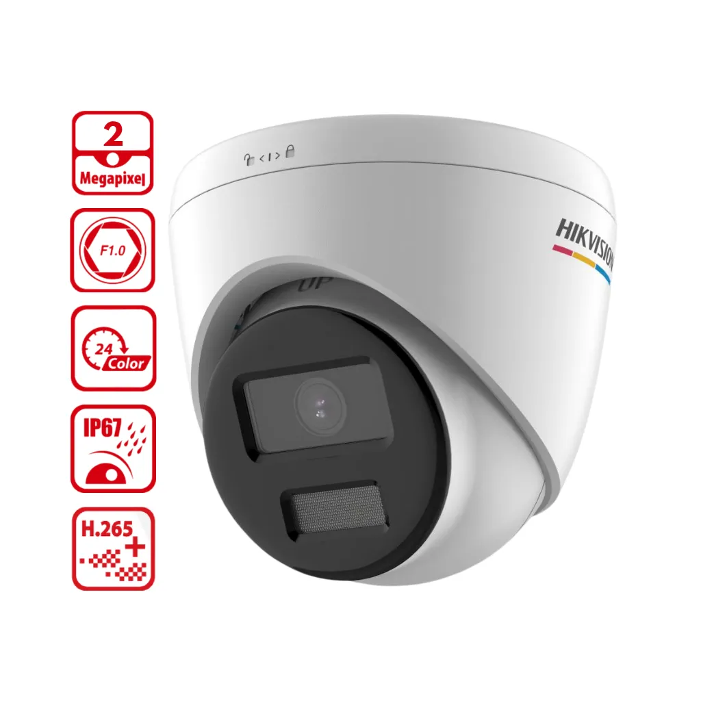 CAMARA IP 2MP DOMO COLORVU HIKVISION