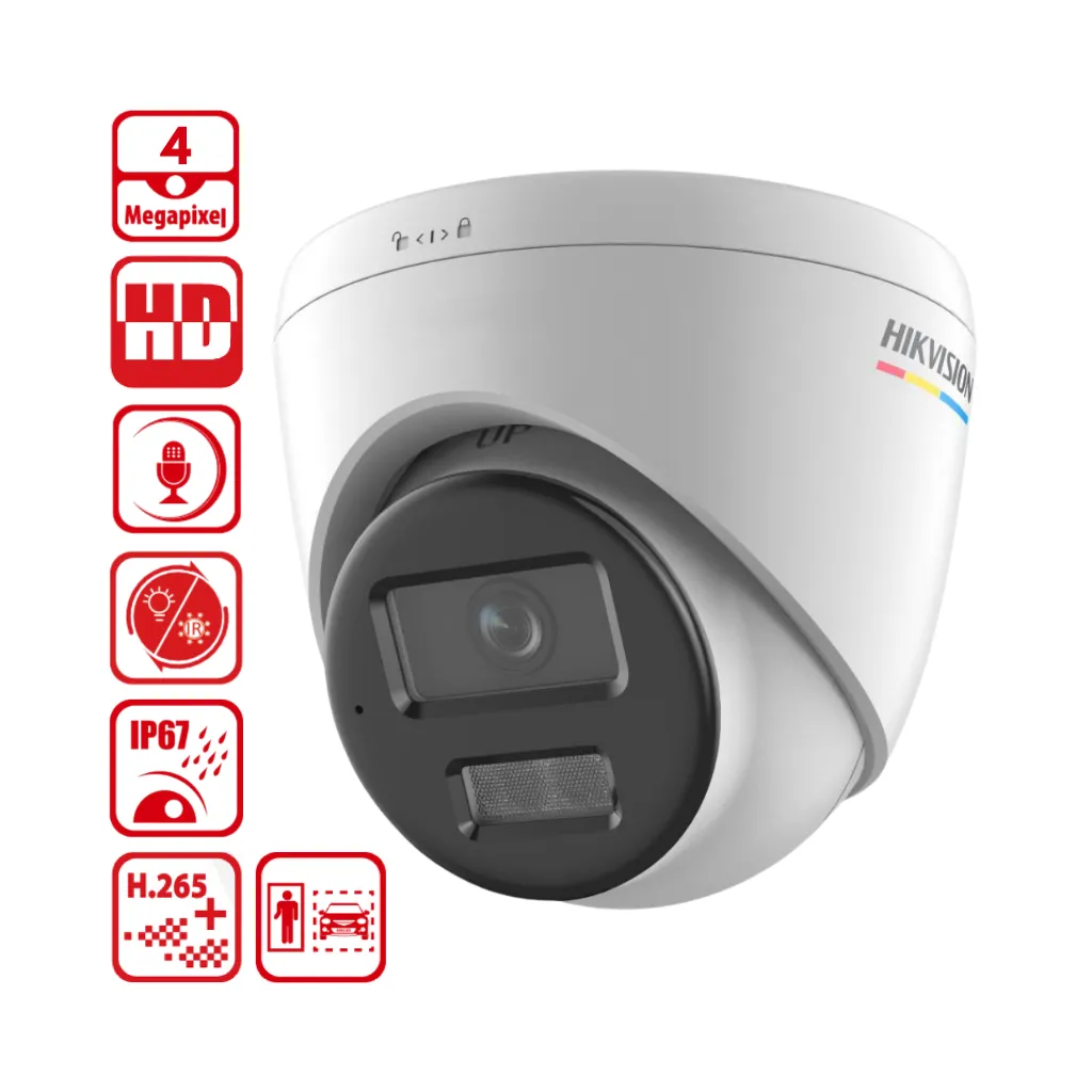 [DS-2CD1347G2H-LIU] CAMARA IP 4MP DOMO L2.8MM D-WDR IP67 HIKVISION