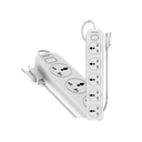 SUPRESOR MULTIPLE 5 TOMAS BLANCO 1.5MTS 10A 250V 2500W MAX MACROLED