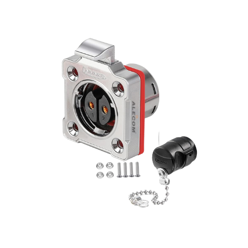 CONECTOR JACK CHASIS METALICO DE 2 PINES  TIPO BD20 CNLINKO 