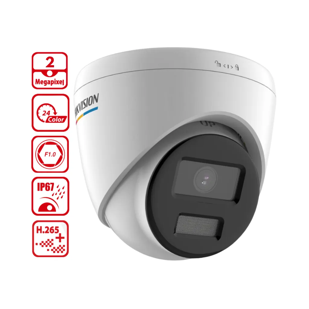 CAMARA IP 2MP DOMO COLORVU L2.8MM HIKVISION