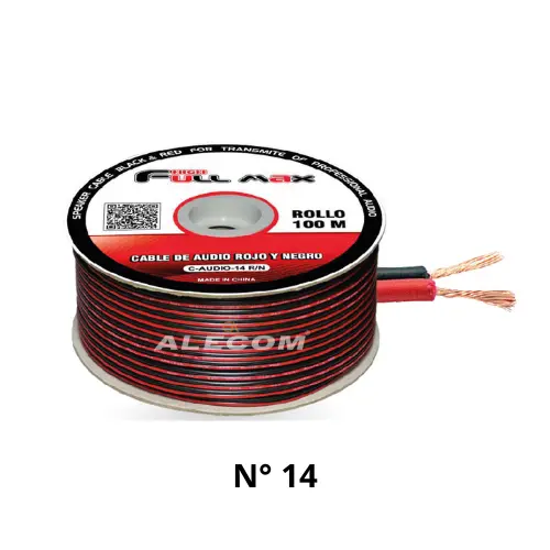 CABLE BICOLOR R/N 2x26/0.2mm CCA OD: 3x6MM N° 14 ROLLOx100MTS FULL MAX