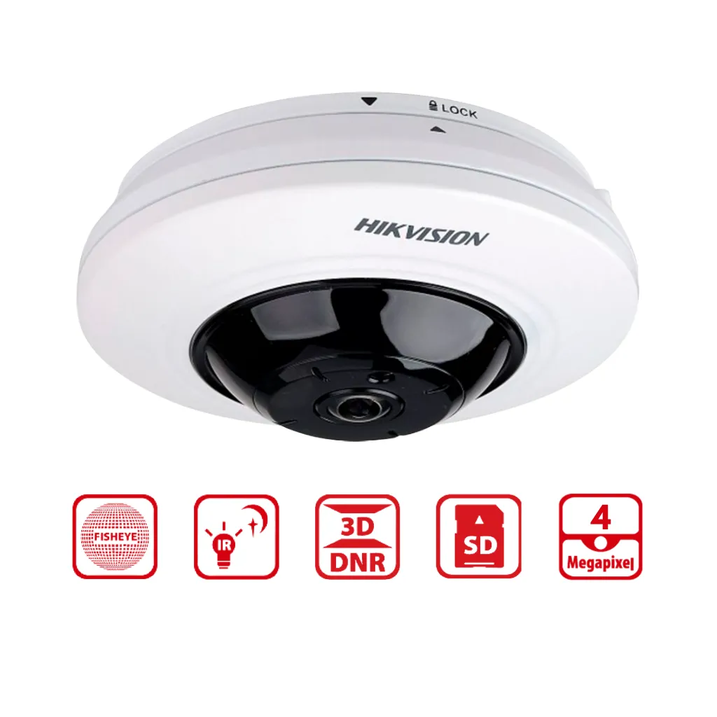 CAMARA IP DOMO  OJO DE PEZ D/N -L1.6MM.IR10 MTS IP66 PARA EXTERIOR HIKVISION