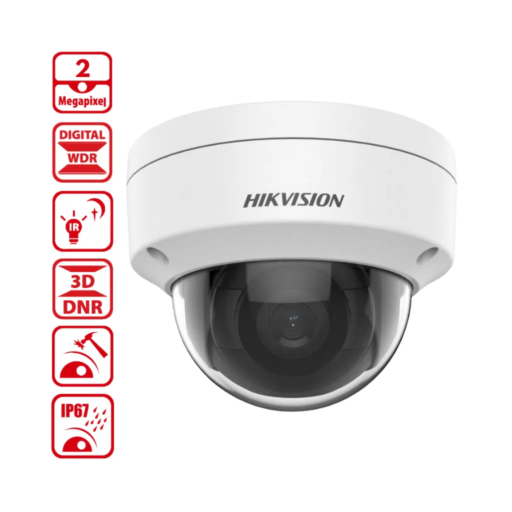 CAMARA IP 2MP DOMO  D/N ICR H.264 IP67 PARA EXTERIOR HIKVISION