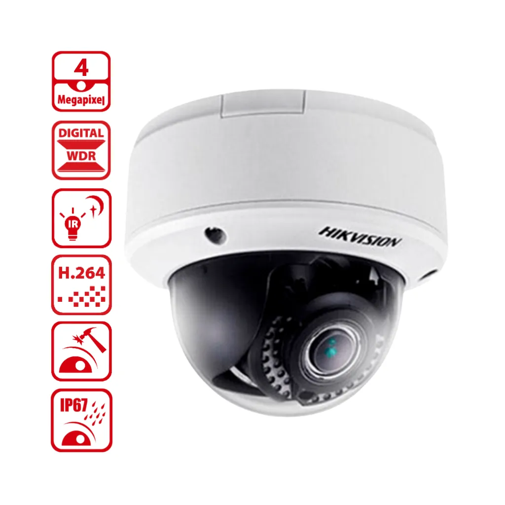 [DS-2CD1741FWD-IZ] CAMARA IP DOMO 4MP D/N IR  LENTE  VARIFOCAL Y MOTORIZADO IP67 PARA EXTERIOR HIKVISION