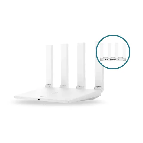 ROUTER WIFI 6 - 2.4GHz/5GHz 1500Mbps + 4WIFI +3WAN/LAN HW-AX2S HUAWEI 