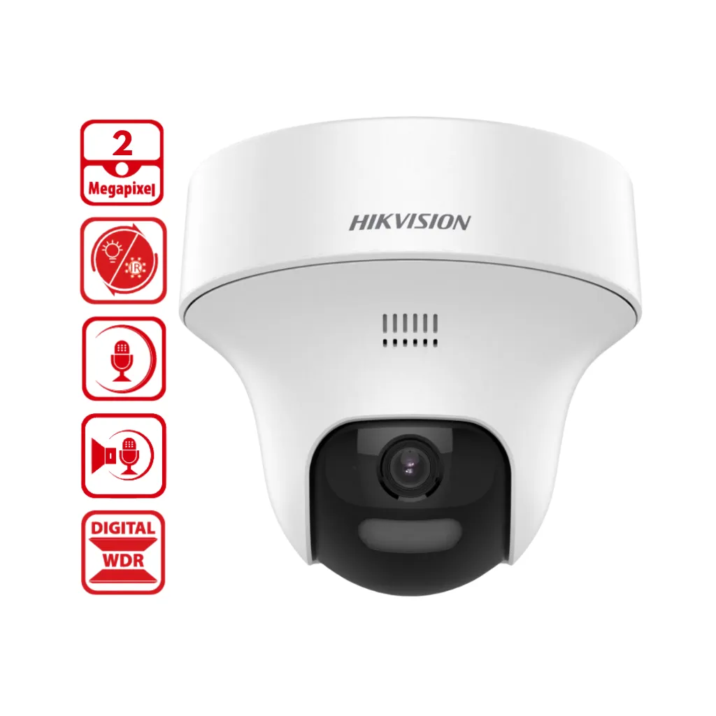 CAMARA ANALOGO 2MP PT SMART HYBRID LIGHT IR 25M L2.8MM AUDIO 2 VIAS HIKVISION