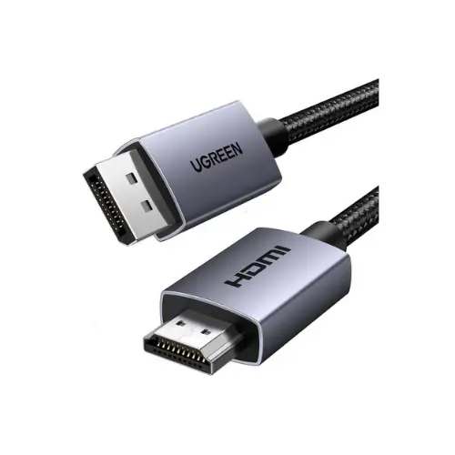 CABLE TRENZADO DE ALUMINIO DP1.2 A HDMI1.4 4K 1080P A 120 HZ DE 2 M DP125 UGREEN