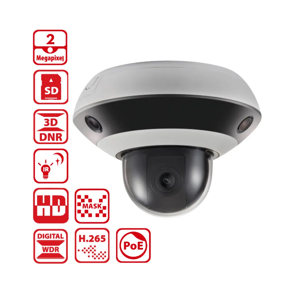 [DS-2PT3326IZ-DE3] CAMARA IP 2MP MINI PTZ  PANOVU ZOOM 4X INTERIOR HIKVISION