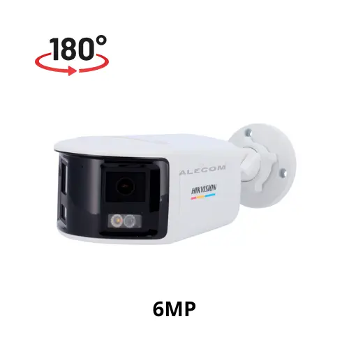 CAMARA TUBO IP DOBLE LENTE 180° 6MP 2.8MM SMART HYBRID LIGHT IR30M HIKVISION