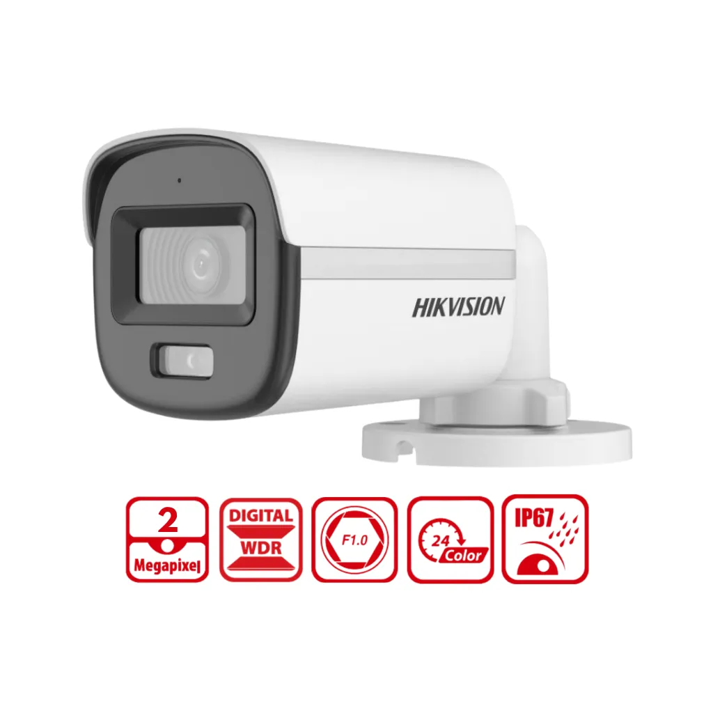 CAMARA ANALOGO 2MP TUBO COLOR VU L2.8MM HIKVISION