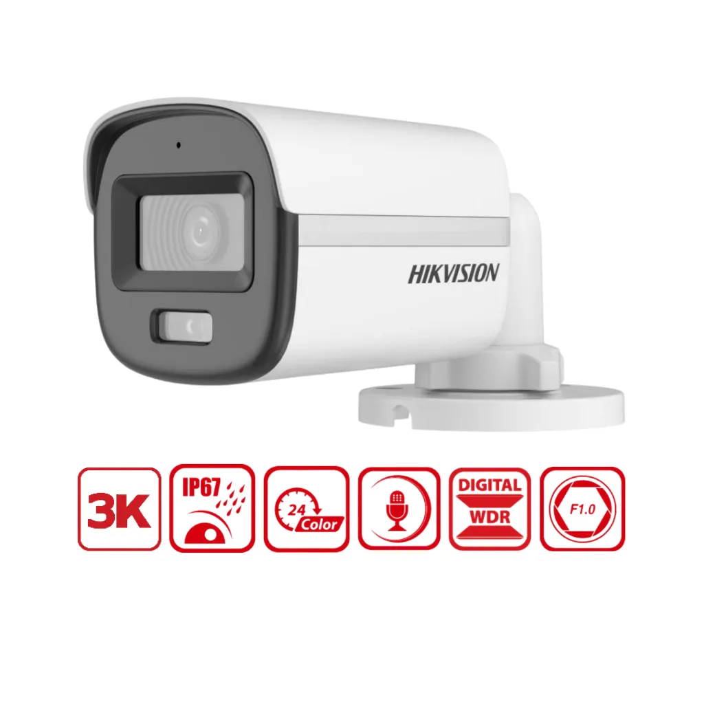 [DS-2CE10KF0T-FS] CAMARA ANALOGO 5MP TUBO COLOR VU L2.8MM HIKVISION